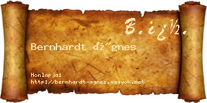 Bernhardt Ágnes névjegykártya