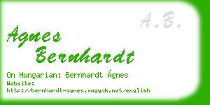 agnes bernhardt business card