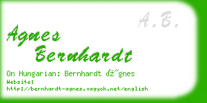 agnes bernhardt business card